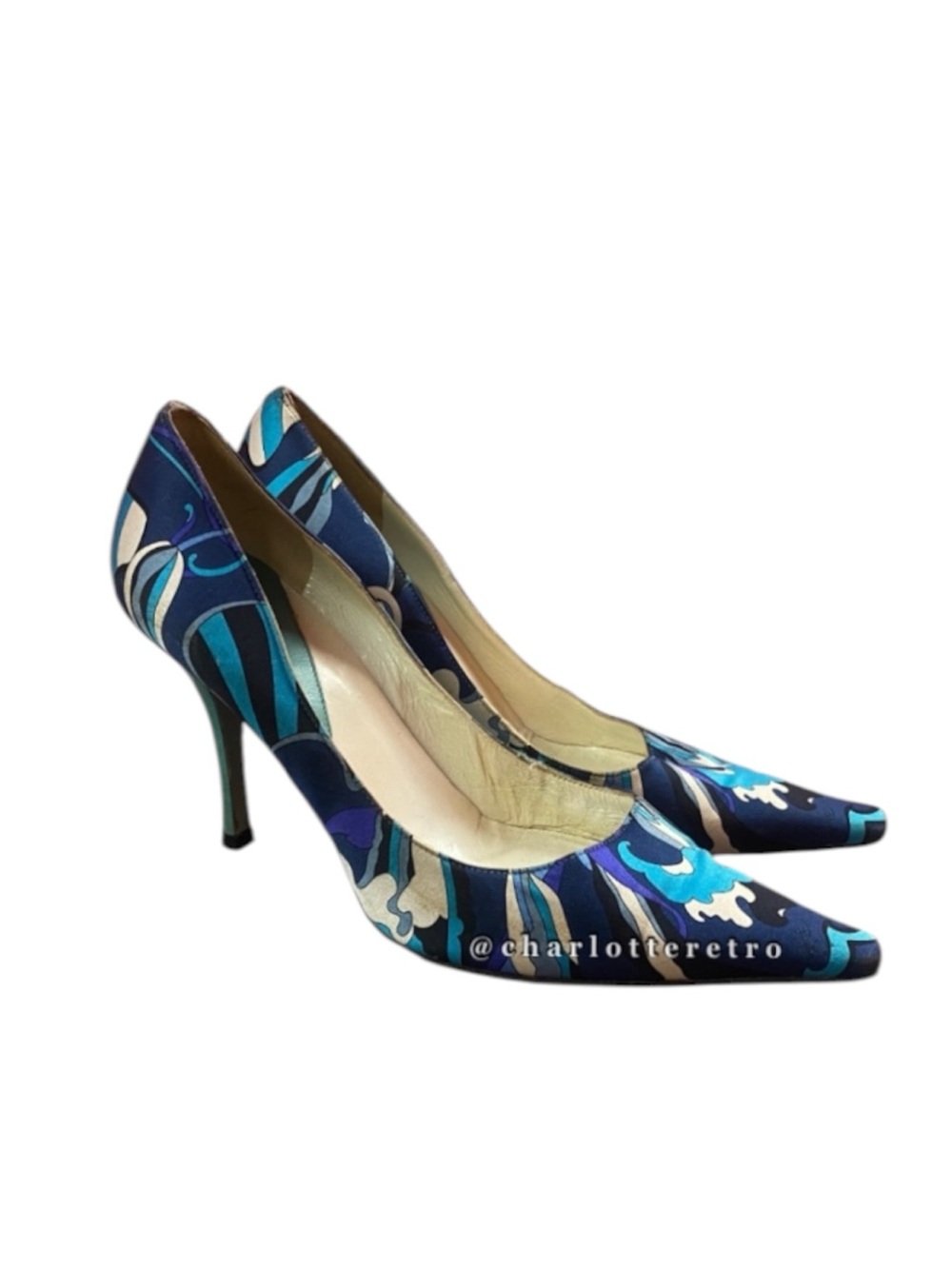 vtg Emilio Pucci • Scarf Print Heels